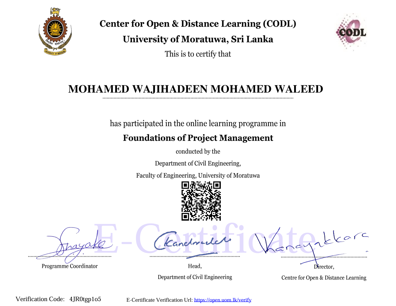 Certificate 1