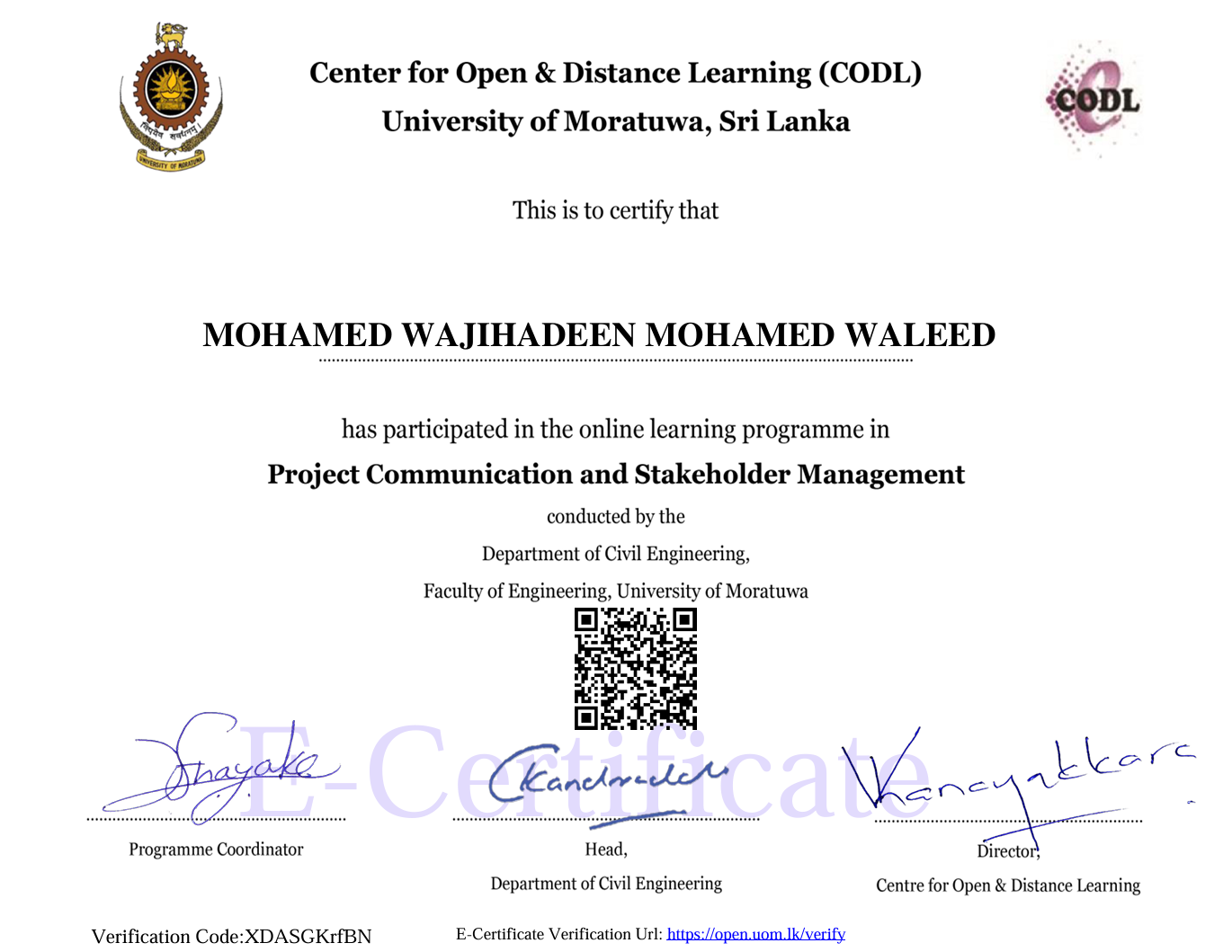 Certificate 1