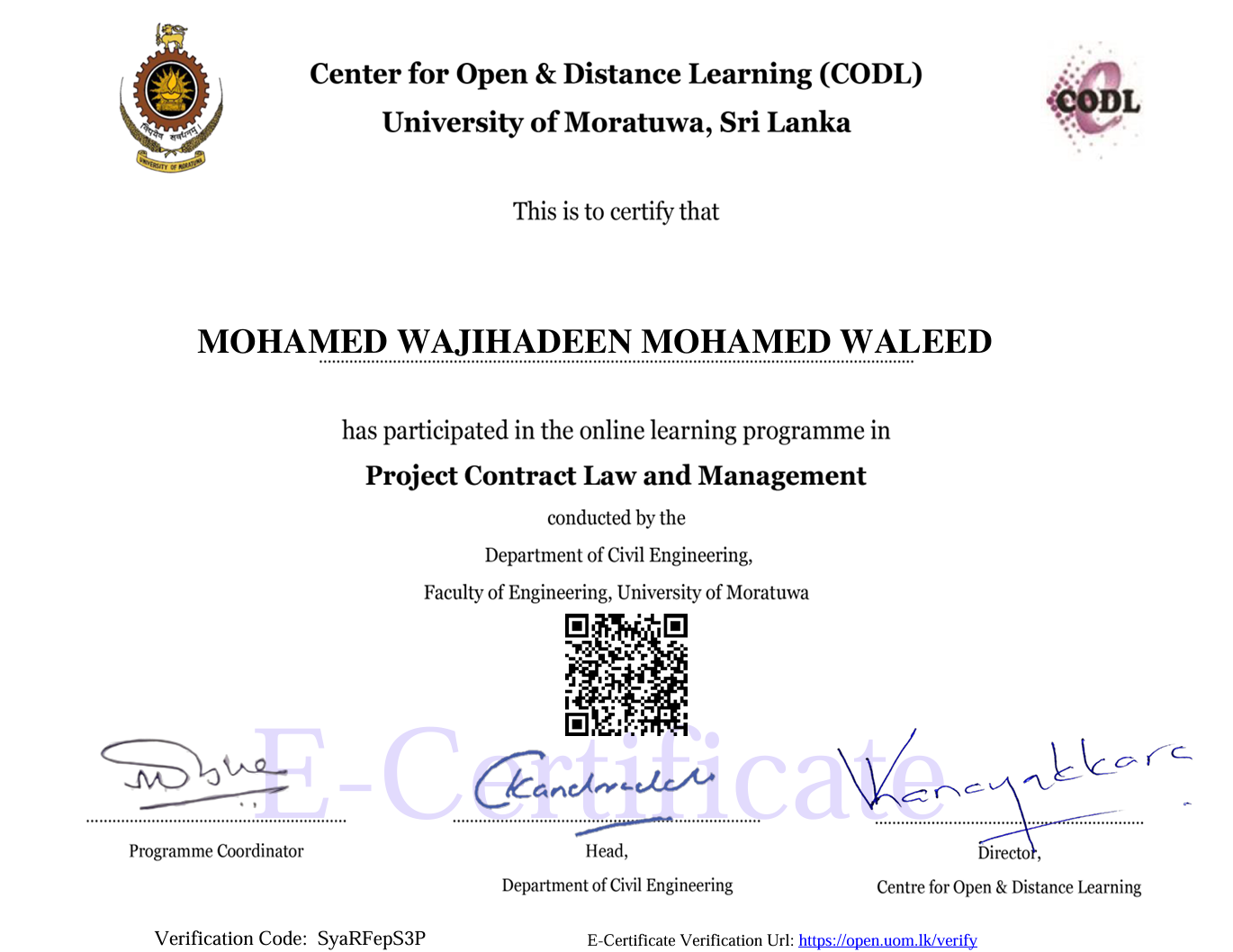 Certificate 1