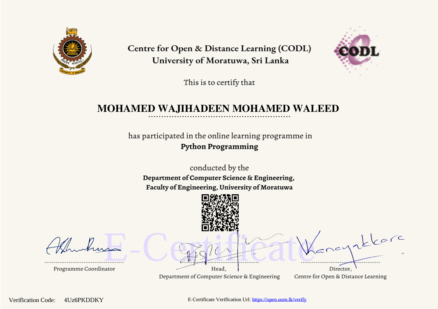 Certificate 1