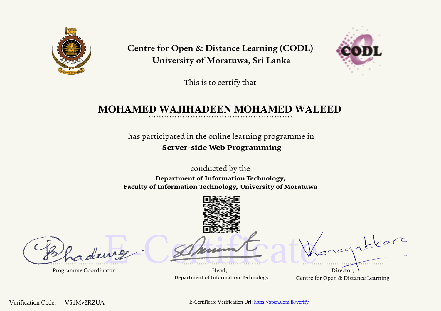 Certificate 1