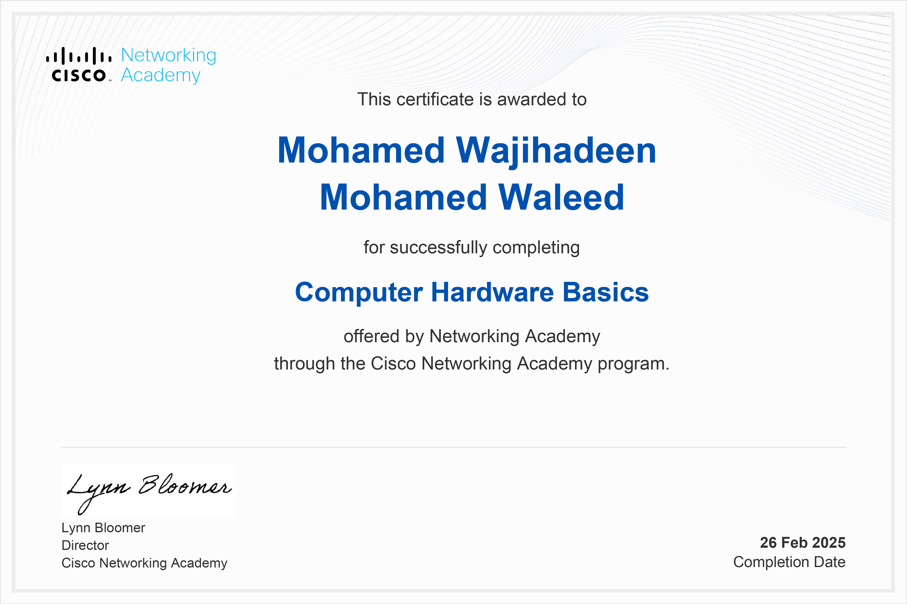 Certificate 3